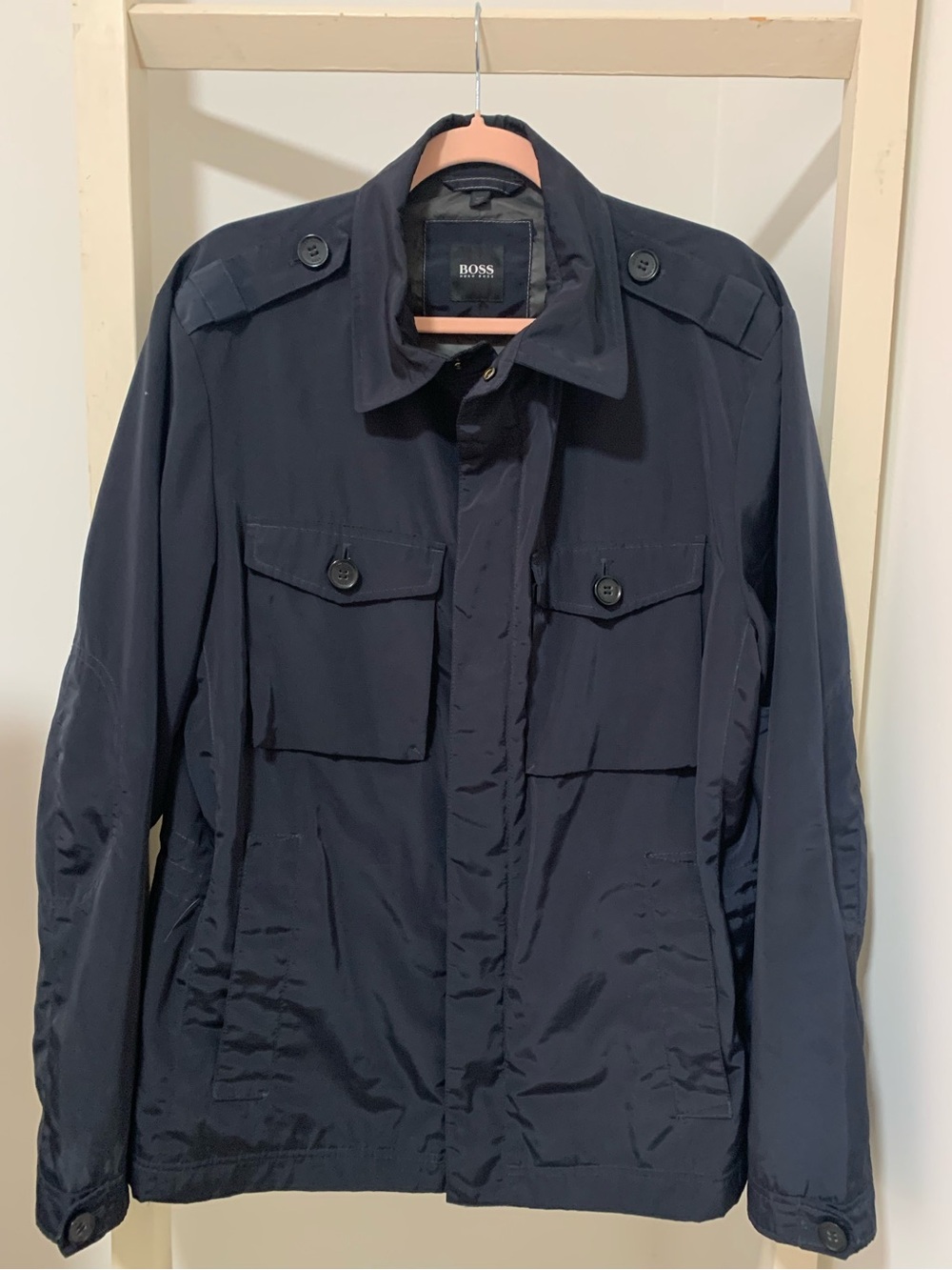 BOSS Hugo Boss Navy Nylon Military Field Jacket